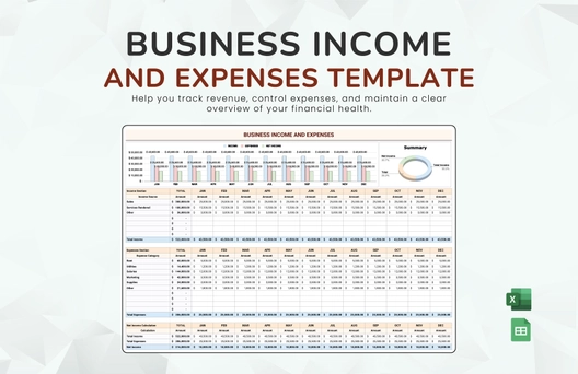 Business Income and Expenses Template