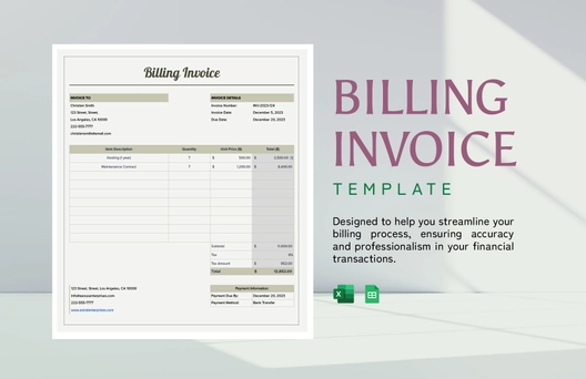 Billing Invoice Template Billing Invoice Template
