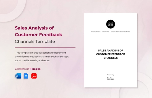 Sales Analysis of Customer Feedback Channels Template