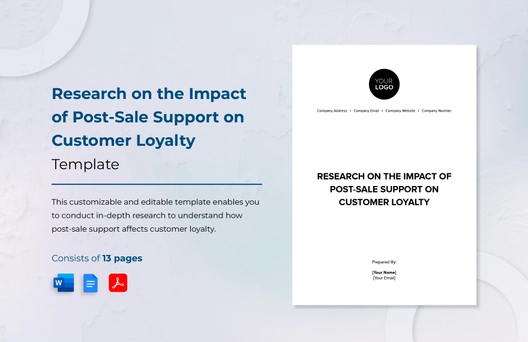 Research on the Impact of Post-Sale Support on Customer Loyalty Template
