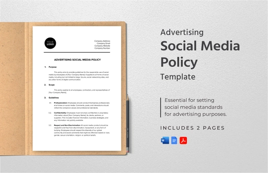 Advertising Social Media Policy Template