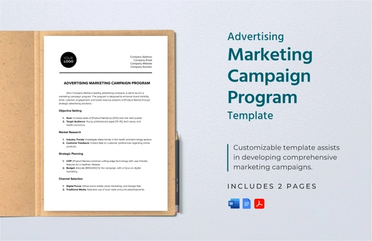 Advertising Marketing Campaign Program Template