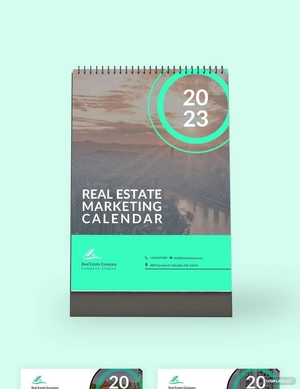 Real Estate Marketing Desk Calendar Template