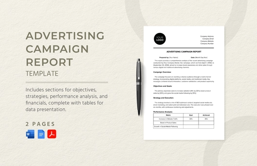Advertising Campaign Report Template