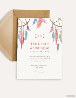 Pastel Dreamcatcher Invitation Template Pastel Dreamcatcher Invitation Template