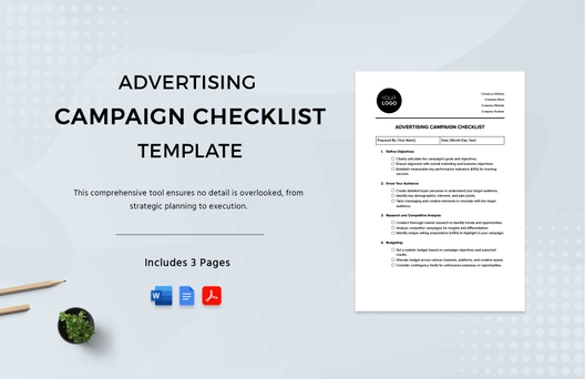 Advertising Campaign Checklist Template