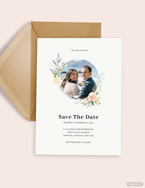 Photo Save The Date Invitation Template