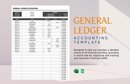 General Ledger Accounting Template