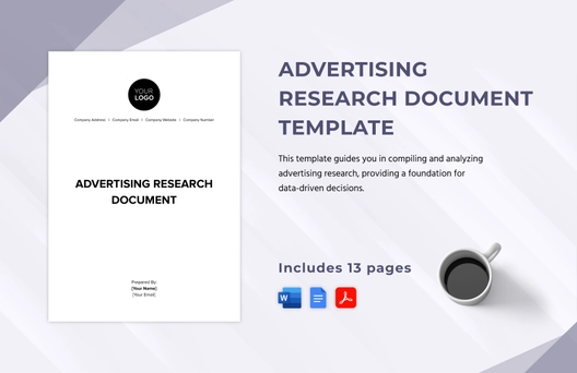 Advertising Research Document Template