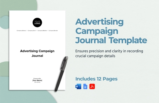 Advertising Campaign Journal Template