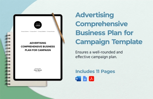 Advertising Comprehensive Business Plan for Campaign Template