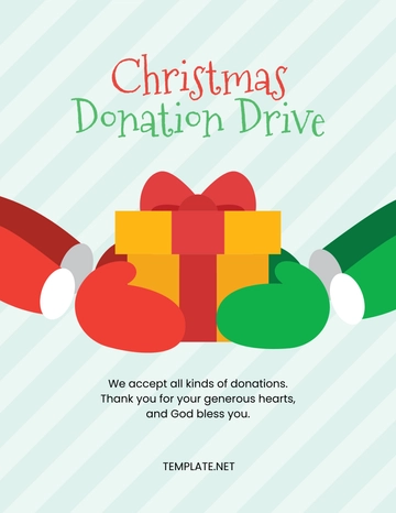 Free Christmas Donation Flyer Template to Edit Online
