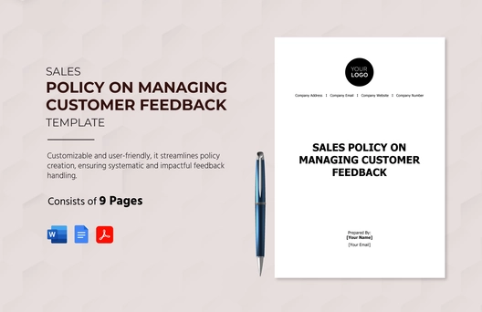 Sales Policy on Managing Customer Feedback Template