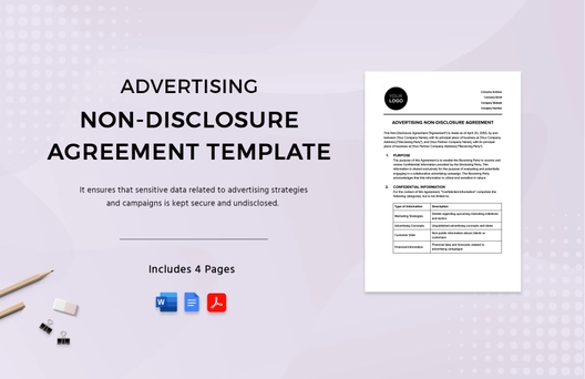 Advertising Non-Disclosure Agreement Template