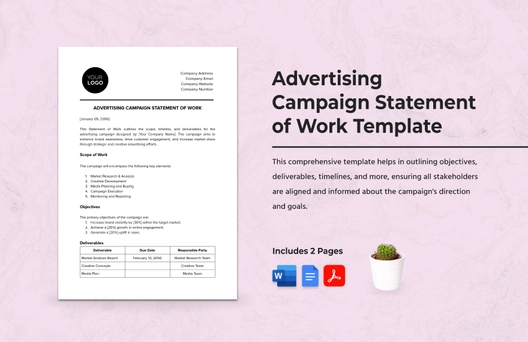 Advertising Campaign Statement of Work Template