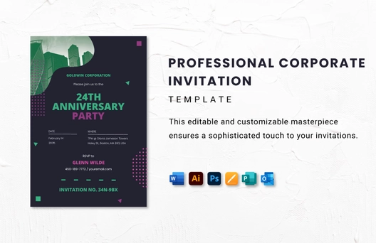 Professional Corporate Invitation Template