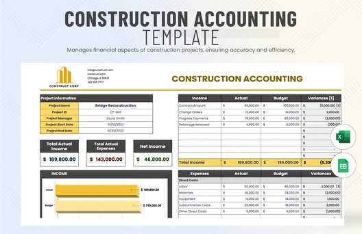 Construction Accounting Template