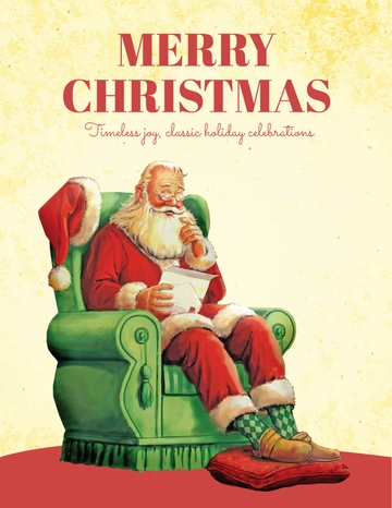 Free Vintage Christmas Flyer Template to Edit Online