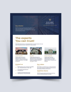 Professional Real Estate Company Flyer Template