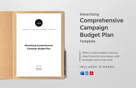 Advertising Comprehensive Campaign Budget Plan Template