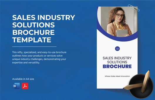 Sales Industry Solutions Brochure Template