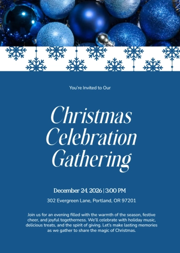 Free Elegant Christmas Invitation Template to Edit Online