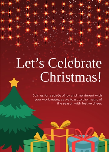 Free Christmas Office Invitation Template to Edit Online