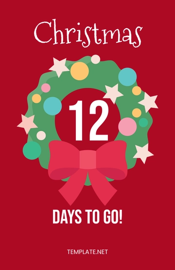 Free 12 Days of Christmas Poster Template to Edit Online