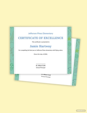 School Kids Diploma Certificate Template
