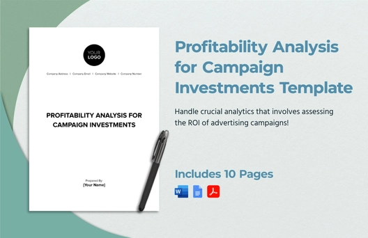 Profitability Analysis for Campaign Investments Template Profitability Analysis for Campaign Investments Template