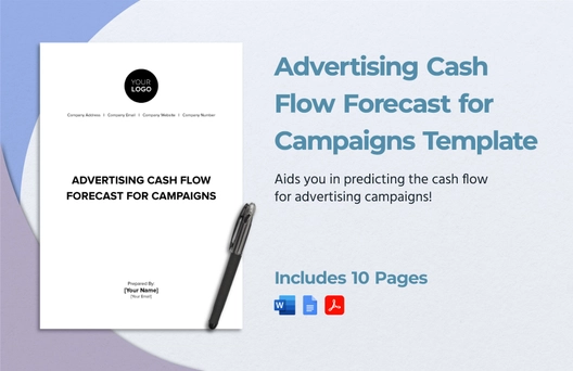 Advertising Cash Flow Forecast for Campaigns Template