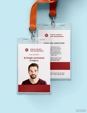 Fire ID Card Template