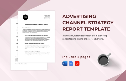 Advertising Channel Strategy Report Template