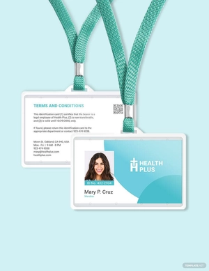 Healthcare ID Card Format Template