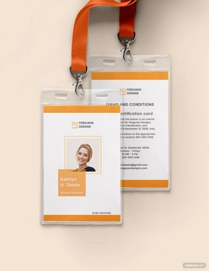 Office Staff ID Card Template