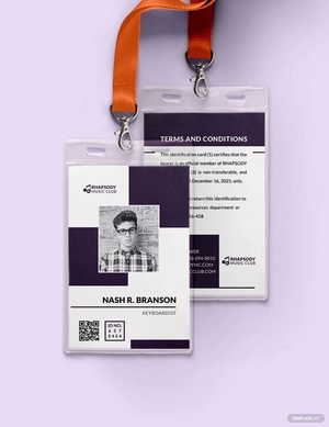 Printable Club ID Card Template