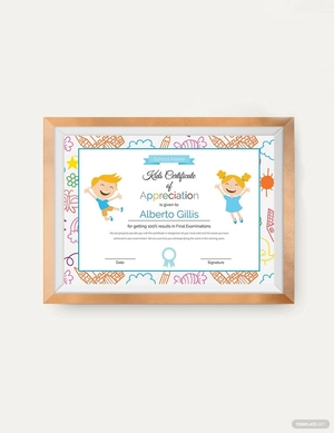 Kids Certificate of Appreciation Template