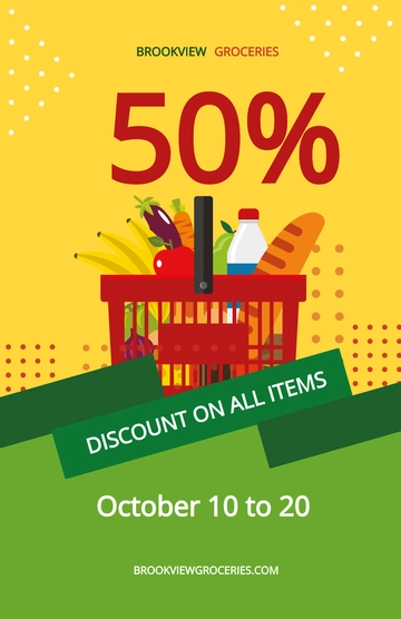 Free Discount Sale Poster Template to Edit Online