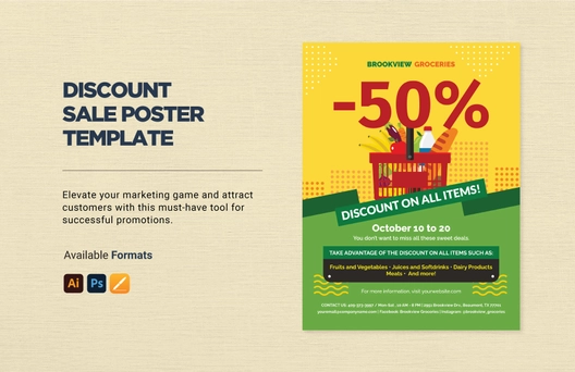 Discount Sale Poster Template