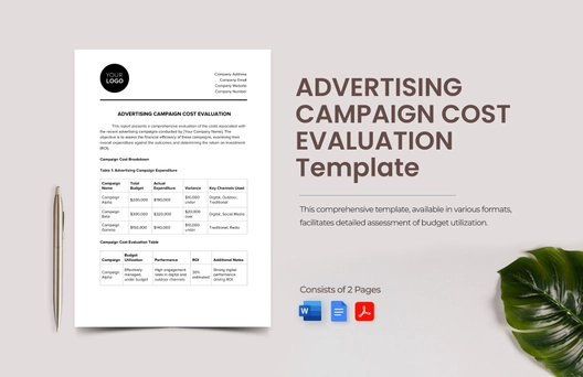 Advertising Campaign Cost Evaluation Template Advertising Campaign Cost Evaluation Template