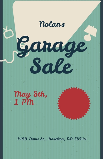 Free Garage Sale Poster Template to Edit Online