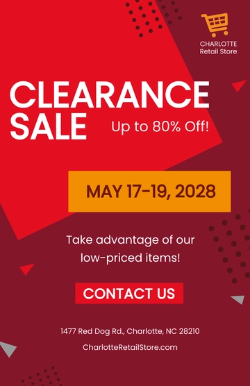Free Retail Sale Poster Template to Edit Online