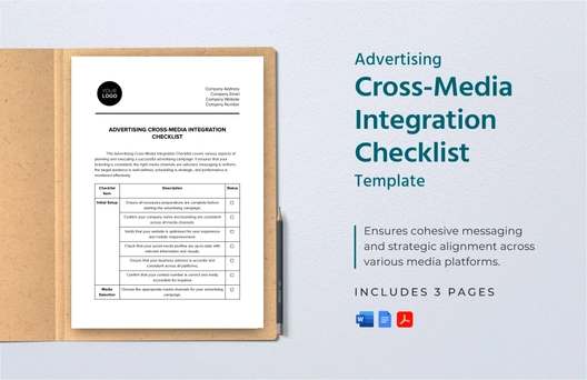 Advertising Cross-Media Integration Checklist Template