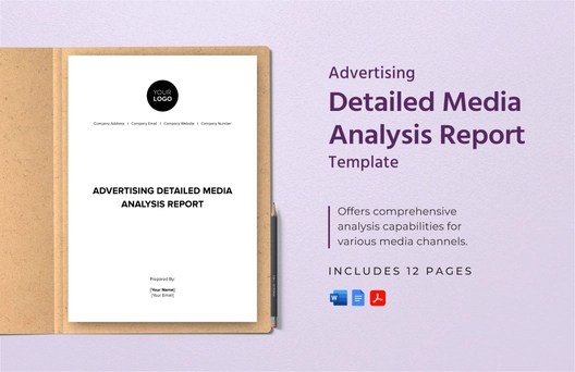 Advertising Detailed Media Analysis Report Template
