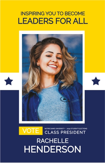 Free School Election Poster Template to Edit Online
