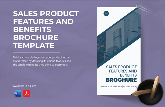 Sales Product Features and Benefits Brochure Template