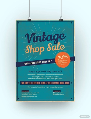 Vintage Sale Poster Template