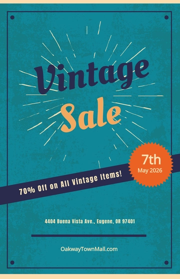 Free Vintage Sale Poster Template to Edit Online
