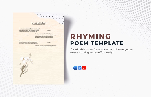 Rhyming Poem Template