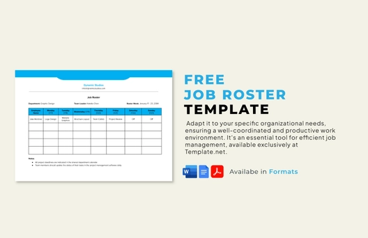 Job Roster Template